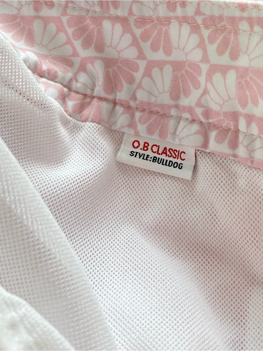Orlebar Brown Bulldog Otaru Swim Shorts 32 SS23 Pink Geometric Print Fasteners